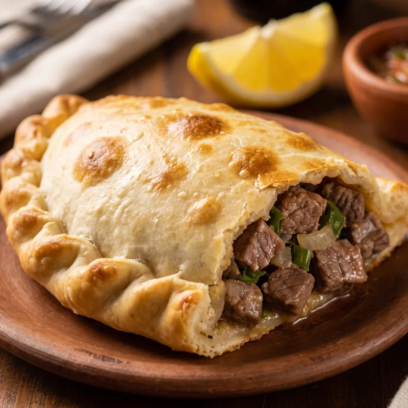 Empanada de carne cortada a cuchillo